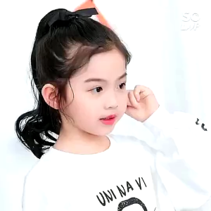 38cm Kids Ponytail Wig Curly Hair Extensions Ponytail Heat Resistant Synthetic Drawstring Hairpiece