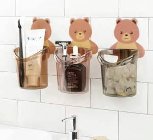 Toothbrush Holder Toothpaste Storage Rack Shaver Tooth Brush Dispenser Bathroom Organizer