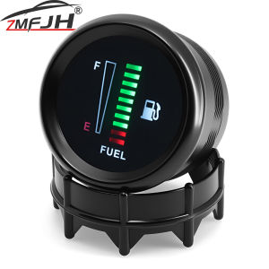 2"52mm Car Motorcycle Fuel Level Gauge 240-33ohm Fuel Tank Level Meter For Car 12V Oil Level Gauge With LED Light Accessories