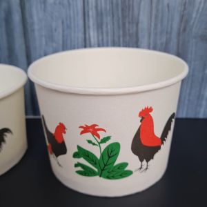 Mangkok Kertas Ayam 17 oz 500 ml / Paper Bowl Ayam / Mangkok Kertas Bakso / Mangkok Es / Mangkok Kertas (25 pcs)