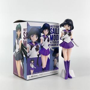 Bandai | 23cm Anime Sailor Moon Meiou Setsuna Figure GLITTER&GLAMOURS Kaiou Michiru Tenoh Haruka Tomoe Hotaru Action Figurine Toy Gift