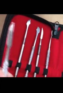 Combo 10 Dao Tỉa Sáp Làm Sáp Nha Khoa Cắt Tỉa Điêu Khắc Đất Sét Đủ Bộ Tặng Kèm Túi Da Denture