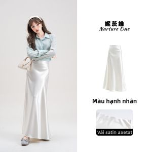 Nurture One | Chân Váy Bút Chì Dài Ánh Kim Cương Chất Lượng Cao