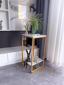 HOMEBLOOM-2-Layer Garden Plant Stand Flower Pot Holder Indoor Outdoor Planter Display Corner Shelf