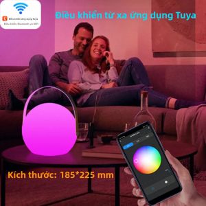 16 Màu Tuya Di Động RGB Đèn LED Điều Khiển Từ Xa Thông Minh Không Dây USB Đèn Ngủ Chống Nước Cắm Trại Ngoài Trời Đèn Bàn