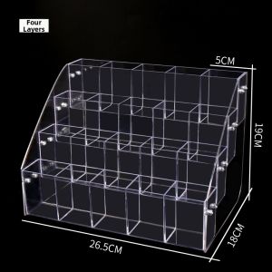 YOUKAMAN | Acrylic Multi-Pen Storage Display Rack Transparent Stair-Step Large Capacity