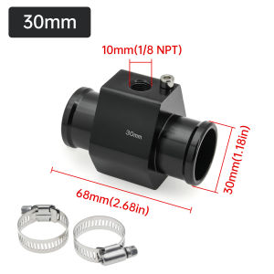 HD Universal Water Temperature Voltmeter Gauge Auto Truck Digital Car Gauge Temp Sensor 10mm 2 in 1 Horizontal Water Temp Gauge