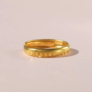 Chow Sang Sang 周生生 999.9 24K Pure Gold Chinese Gifting Collection Auspicious motifs Adjustable Ring for Women & Men 95951R Price-by-Weight 4.86g Gold