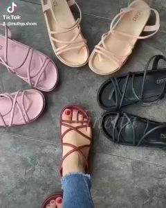 SENDAL WANITA DEWASA TERBARU BALANCE 1990-1A SANDAL GLADIATOR MOTIF TALI SNDAL SELOP KOREA