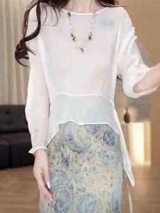 ZHILU | Thin Chiffon Slimming Design Summer Tshirt