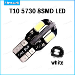 W5w T10 bóng đèn LED CANBUS 5730 8smd 12V 6000K 194 168 LED Đèn nội thất xe hơi