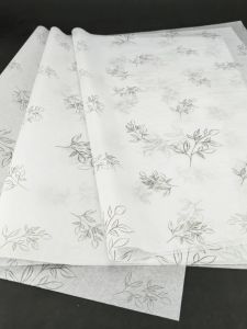 50 Sheets 17g Leaf Patterned Gift Wrapping Paper Black And White Korean Style Snow Pear Copy Paper Floral Simulation Gardening