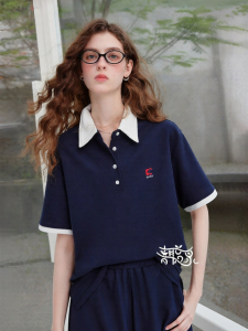 Toyouth | Campus Style Polo T-shirt and Shorts Set Summer New