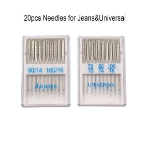 20pcs Sewing Machine Needles Jeans Universal Regular Point Sewing Needles Ball Point Head for Home Sewing Machine Supplies