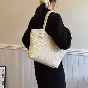 Túi Tote Dệt Rơm Mùa Hè Cho Nữ Túi Xách Đeo Vai Dung Tích Lớn Túi Tote Đi Làm Túi Tote Thường Ngày Túi Tote Dệt Rơm Dệt Thắt Nút