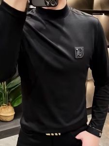 Spring New Style Versatile European Long Sleeve round Neck T-Shirt Casual Business Fashion Comfortable All-Match Youth Top