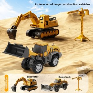 Childrens Construction Vehicle Toy Set with Mixer Car for Boys and Girls