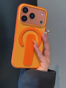 2in1 Elastic Grip Holder Stand Silicone Shockproof Case for iPhone 17 16 15 14 13 Pro Max 17Pro For Magsafe Magnetic Matte Cover