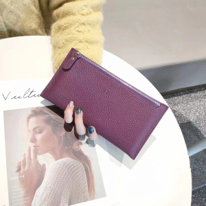 New K-style New Arrival Long Genuine Leather Wallet Female Ultrathin and Simple Casual Zipper Wallet Phone Holder Soft Cowhide Wallet
