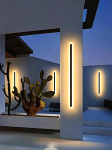 Modern LED Linear Wall Light Waterproof Outdoor Fixture for Exterior Garden Hallway & Livingroom
