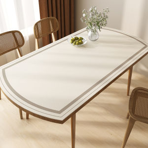 Elegant Oval Table Mat High-End Sensation Oil-Proof Heat-Resistant Dining Table Cloth Tea Table Pad Waterproof Home Textile