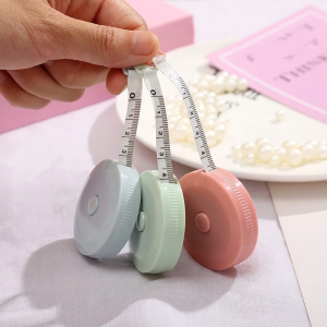 1.5m Round Portable Soft Tape Measure Clothes Measuring Retractable Meter Ruler Push Button