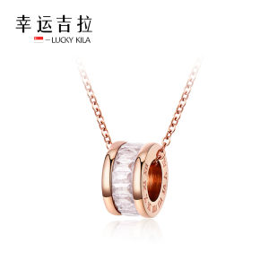 Luxury Simple Fashion Crystal Waist Chain Necklace Lucky Kila for Girlfriend Alloy Plated Silver Gold Cross Pendant Womens Jewelry