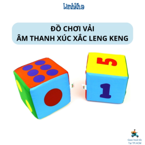 Đồ Chơi Vải Xúc Xắc Xí Ngầu Có Âm Thanh Leng Keng Vui Tai Cho Bé (Pipovietnam)