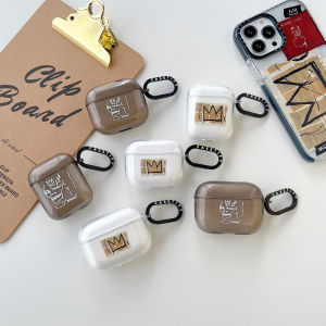 《KIKI》CASE.TiFY Basquiat Crown silica gel Airpods case for Airpods 1/2 Airpods Pro Airpods 3(2021) cute case for Airpods pro case cute INS style popular Anti-drop anti-skid girl man Gift hook