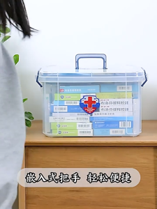 Large Capacity Portable Handle Medicine first aid Box Family Small Safety Emergency Medical Plastic Medicine Basic Organizer