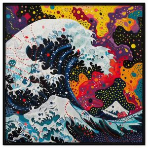 Tranh treo tường tranh dán tường sóng thần nhật bản. CGI-185