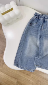 Quần jean dài ống suông DAILY xanh dương wash nhẹ cho bé trai bé gái 9 tới 28kg BERNIE H1025B77ĐQ
