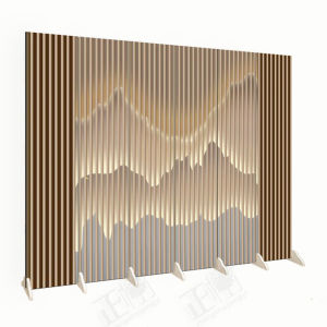 Modern Minimalist Folding Screen Partition for Office Living Room Hotel Mobile Home Decorative Blocking Artistic Pattern