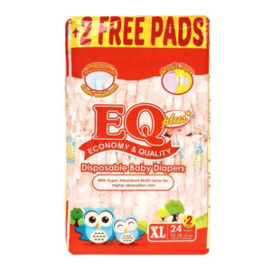 EQ Plus Big Pack XL 24 - Tape Baby Diapers