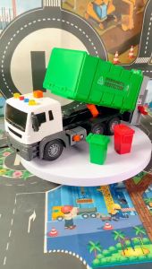 Simulation large garbage truck childrens toys inertial garbage sorting sanitation engineering model car boy childrens toy car
