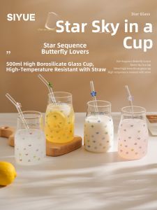 SIYUE | High Borosilicate Glass Straw Cup