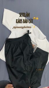 Setelan Anak Remeja / Kaos Crop Dan Celana Kulot Bad Cat