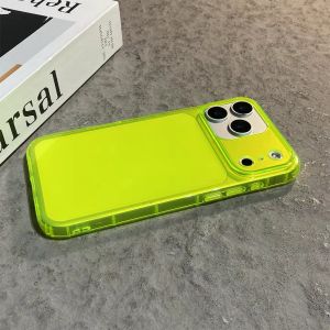Neon Fluorescent Color Bright Transparent Case For iPhone 18 Air 17 E 16 15 14 13 12 11 Pro XR XS Max Plus Bumper TPU Soft Cover