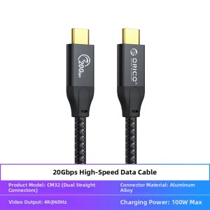 Orico | Fast Charging Data Cable Type C 100W 4K and 8K Video Transmission 20Gbps