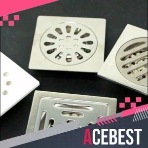 ACEBEST Saringan Got Saringan Pembuangan Air Kamar Mandi Saringan Floor Drain DL-160