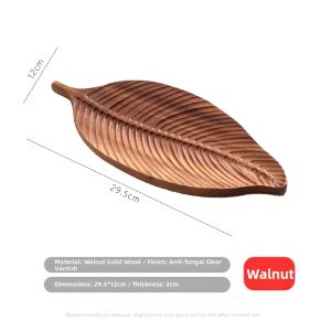YUANSHANZHU | Walnut Wood Multi-use Chinese Style Tea and Fruit Serving Plate