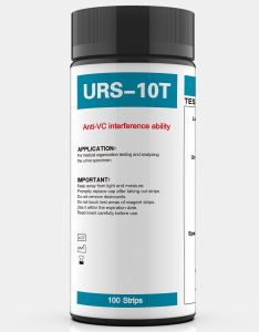 แผ่นทดสอบปัสสาวะแบบ10-In-1ใหม่ที่มีส่วนผสมของ UTIบิลิรูบินในปัสสาวะVC และรายการกิจวัตรอื่นๆแถบ120