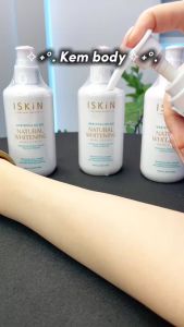 Kem Body Trắng Da Nâng Tông Da Dưỡng Ẩm Làn Da ISKIN Natural Whitening Body Lotion 250ml