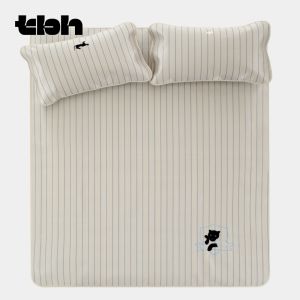 TBH Home Beast Style Black Panther Ice Silk Cooling Mat Three-Piece Set Single Double Person Air Conditioner Mat Summer Mat