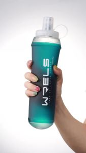 WRELS Bình Nước Thể Thao Di Động 401-500ml TPU BPA-Free Bình Mềm Không Chứa BPA Để Chạy Ngoài Trời Đạp Xe Giữ Nước Với Dây Đeo Tập Thể Dục Marathon