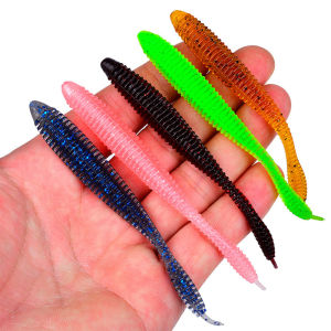 10Pcs-50Pcs 3g 10cm Fishing Soft Bait Needle Tail Thread Lure Bait Wacky Fishing Bait Cockroach Floating Soft Worm Lure for Carp