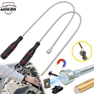 【WOKEN】60cm Multifunctional Flexible Bendable Pickup Bolt Nut Suction Rod for Car Repair Picking Up Metal Parts Screws Trash Key Retrieval
