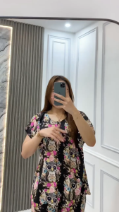 PROMO 100RB 3SETEL PIYAMA MOTIF BUNGA KARAKTER CELANA PANJANG//SET PIYAMA KULOT LEMBUT