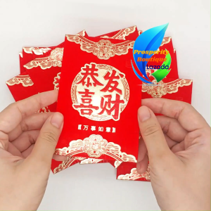 18pcs/set Thick Red pocket Short Angpao Money Envelope Chinese Ampao