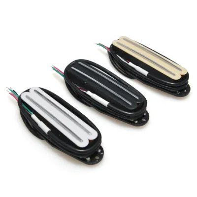 1pcs Alnico 5 Hot Dual Rails Humbucker Pickup SINGLE COIL สีดําสีขาวสีเหลืองสําหรับ ST SQ อะไหล่กีตาร์ไฟฟ้า